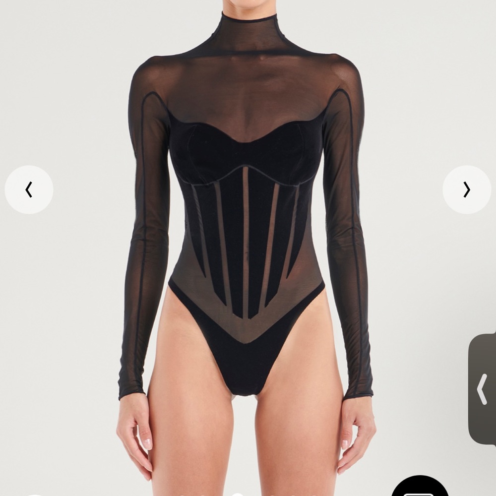 Mugler x Wolford Flock Shaping Body Suit